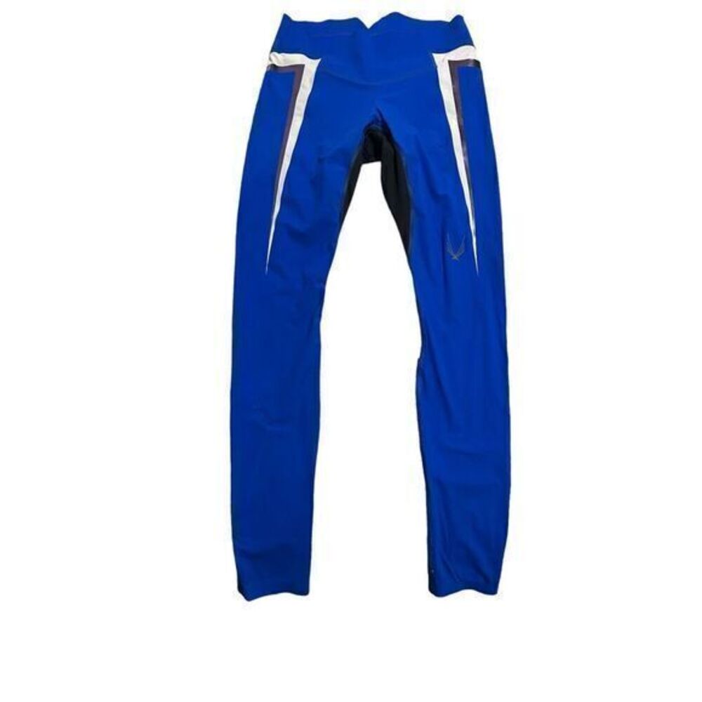 LUCAS HUGH LONDON Womens Medium Blue Multicolor‎ Pull-On Leggings